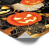 グロー不気味:ハロウィ感じンの魔法は? ポスター (角)