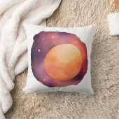 グロー太陽の：コズミックウォーターカラーアート クッション (ブランケット)