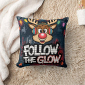 グロー後を追フェスティバルルドルフクリスマスライト クッション (ブランケット)