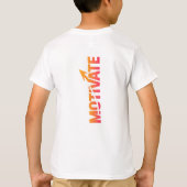 グロー意欲を起こ – ダイナミックグラデーションデザイン Tシャツ (裏面)