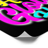 グロー懸命またはグローホームネオンテーマ80のパーティーティー ポスター (角)