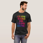 グロー懸命またはグローホーム70s 80sグロー tシャツ (正面フル)