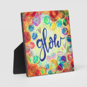 グロー抽象芸術お洒落おもしろい吸光度イーゼル フォトプラーク (正面)