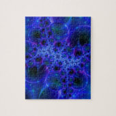 グロー星 |青と白のフラクタルアート ジグソーパズル (縦)