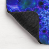 グロー星 |青と白のフラクタルアート マウスパッド (コーナー)