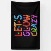 グロー熱狂するパーティーレトロNeon 80sレイブカラー 横断幕 (縦)