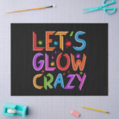 グロー熱狂するパーティーレトロNeon 80sレイブカラー 薄葉紙 (クラフト)