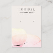 グロー芸術的ウォーター色イヤリングジュエリー表示 名刺 (正面)