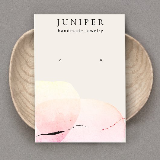 グロー芸術的ウォーター色イヤリングジュエリー表示 名刺