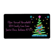 グロー表示小妖精や小人 ラベル (正面)