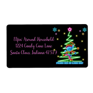 グロー表示小妖精や小人 ラベル