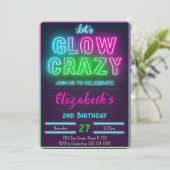 グロー誕生日招待状 招待状 (スタンド正面)