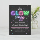 グロー・クレイジー・ファン・バースデー・パーティー招待状 招待状 (スタンド正面)
