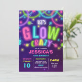 グロー バースデー 招待状 ネオン グロー ダンス パーティー (スタンド正面)