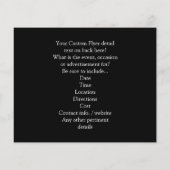 グロー パーティー, 黄色/緑 ブラックライト チラシ (裏面)