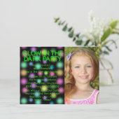 グロー パーティ ネオン グロー 暗闇で光る誕生日パーティー 招待状 (スタンド正面)