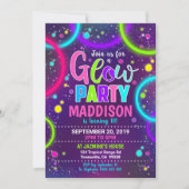 グロー パーティ 招待 ネオン グロー 招待状 (正面)