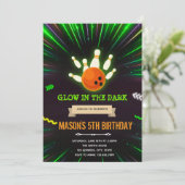 グロー ボウリング 誕生日 招待状 (スタンド正面)