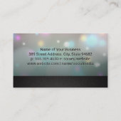 グロー《写真》ぼけ味 |黒のテクスチャトリム 名刺 (裏面)