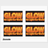 グロー – 私たちの世界を照らし出す 長方形シール (シート)