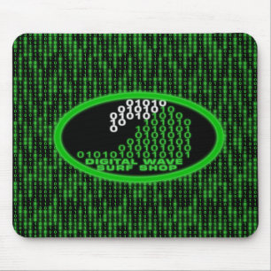 グローDWSSロゴバイナリコードレインマウスパッド マウスパッド