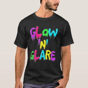 グロー'n'グレア80sディスコヴィンテージレトロカラーコロウ tシャツ