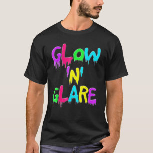 グロー'n'グレア80sディスコヴィンテージレトロカラーコロウ tシャツ