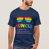 グンクルギフトゲイおじさんプライドレインボーLGBおじさん Tシャツ (正面)