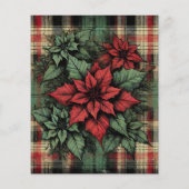 グンジーポインセチア格子布スクラップブック紙 (裏面)