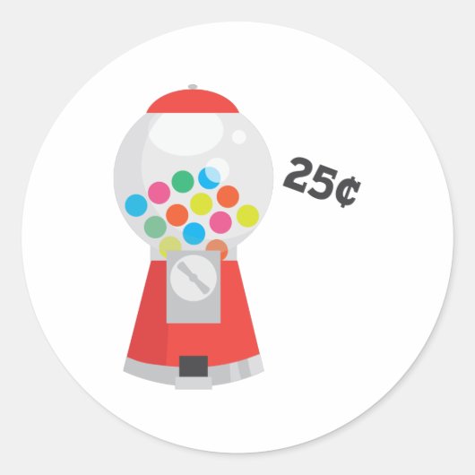 グンボールマシン ラウンドシール (正面)