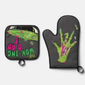 グーおもしろいリシおいしいウォークインパパパン 鍋つかみ&鍋敷きセット (正面)