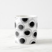 グーグリーな目のパターン-透明な背景 コーヒーマグカップ (中央)