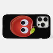 グーグルアイズの赤いリンゴ iPhoneケース (裏面横)