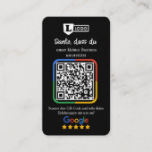 グーグルレビューカード QRコード付き 名刺 (正面)