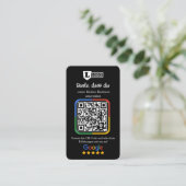 グーグルレビューカード QRコード付き 名刺 (スタンド正面)