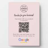 グーグルレビュー イーゼル サイン | QRコード テーブルトップ プラーク (正面)