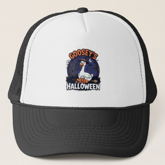 グージーのハロウィーンのガチョウ魔女の帽子パンプキン_1 キャップ (正面)