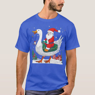 グースおもしろいクリスマスツリーライトパジャマガチョウクリスマス Tシャツ