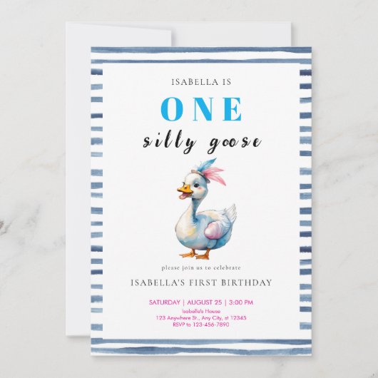 グースおもしろいパーティー 招待状 (正面)