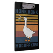 グースおもしろいホンクマダファカスレトロヴィンテージダック クリップボード (右)