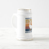 グースおもしろいホンクマダファカスレトロヴィンテージダック ビールジョッキ (正面左)