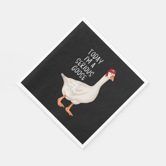 グースおもしろい引用文今日の私は深刻なグースだ スタンダードランチョンナプキン (角)