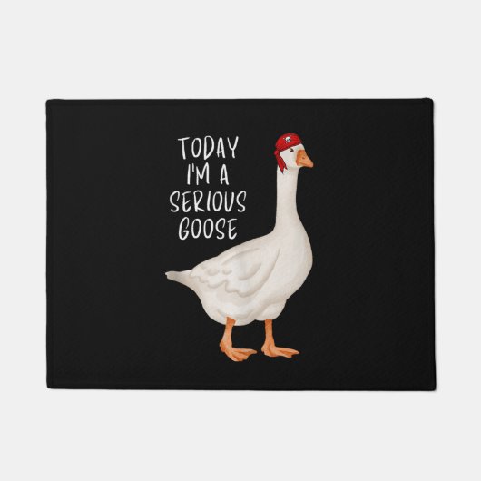 グースおもしろい引用文今日の私は深刻なグースだ ドアマット (正面)