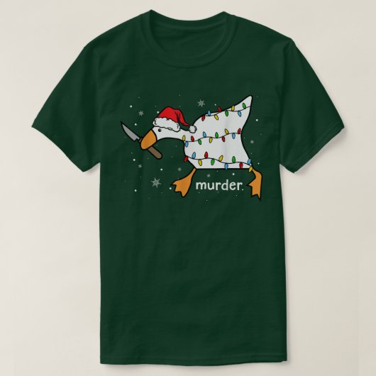 グースおもしろい殺人ミームクリスマスサンタハットクリスマスM Tシャツ (デザイン正面)