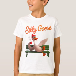 グースおもしろい間抜けキュートグースミームグース Tシャツ