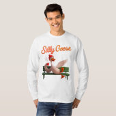 グースおもしろい間抜けキュートグースミームグース Tシャツ (正面フル)
