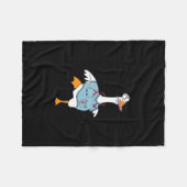 グースおもしろい間抜けナースクラブスクールナース学生 フリースブランケット (正面(横))