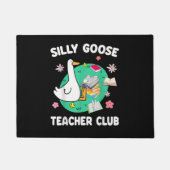 グースおもしろい間抜け先生クラブ動物愛好家グルーヴィ ドアマット (正面)