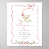 グースお洒落間抜けピンクボウ桃佐バー ポスター (正面)