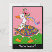 グースがウクライナのフォークアートを展開 招待状 (正面)